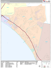 San Clemente Digital Map Premium Style
